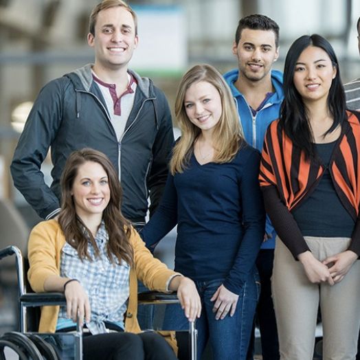 A group of students